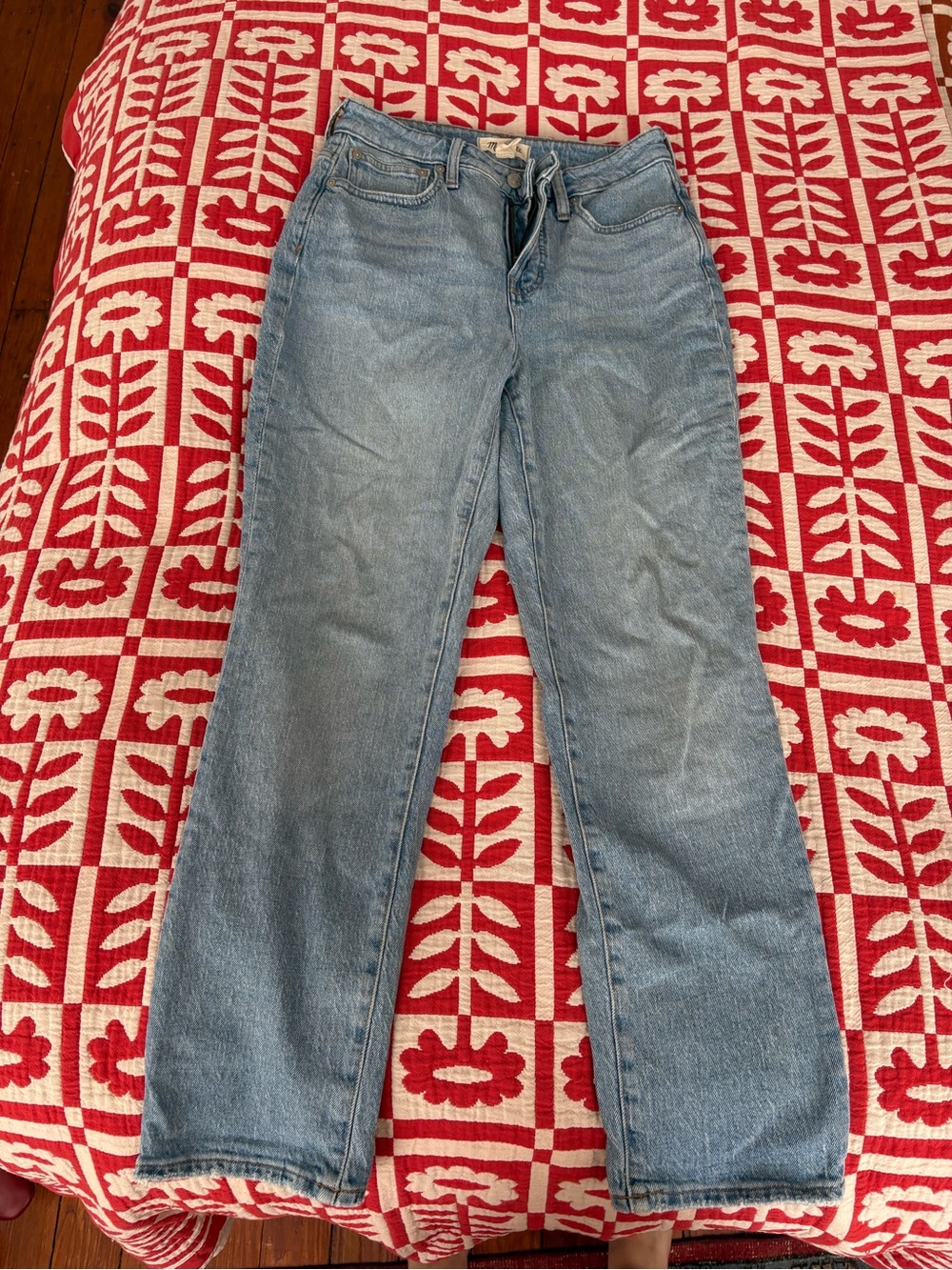 Madewell light wash curvy perfect vintage jeans sz 26